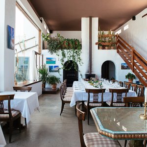 Caserio de Mozaga, zona de desayuno.