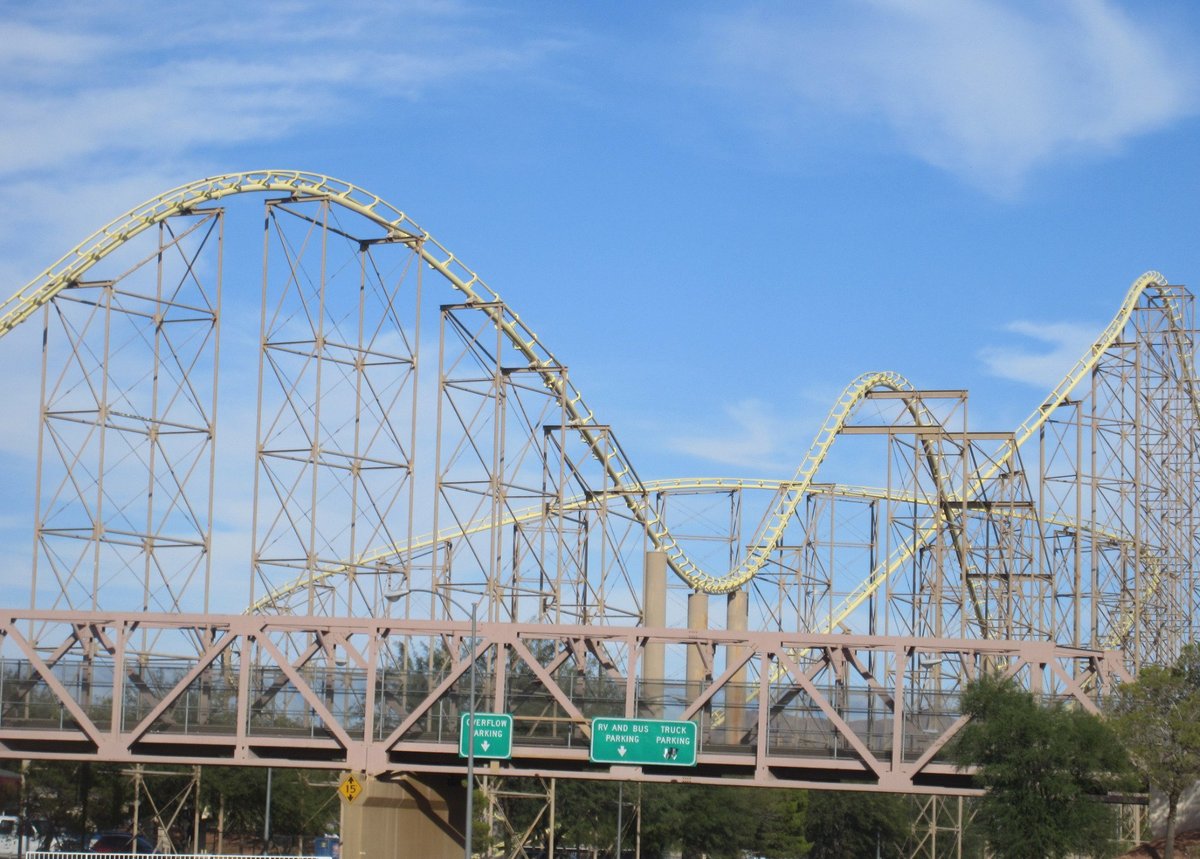 Hotel with outdoor roller coaster