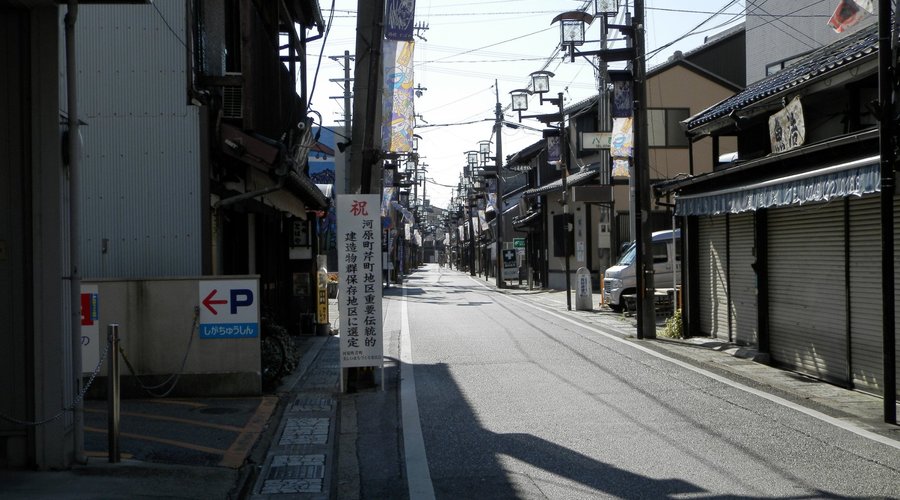 旅館のある河原町は文化庁の重伝建に指定されています