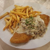Schnitzel tasted very good.