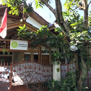 The front of the hostel