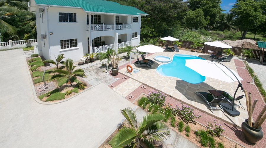 Apartments around swimming pool