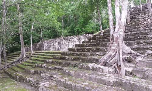 Stairs at the Calakmul ruins