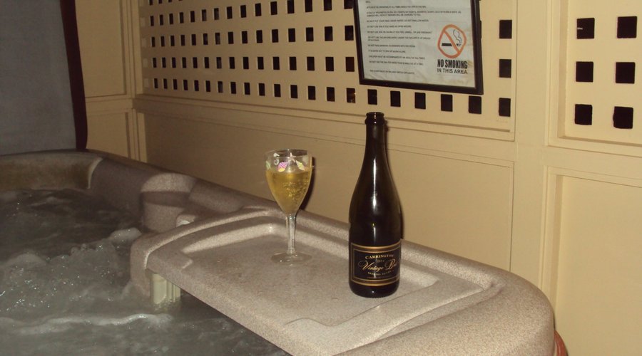 Free use of facilities and free bottle of wine.