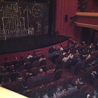 The theatre hall, before the start of "As You Like It"