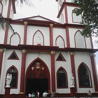 front view on friday day of mass