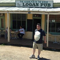 Your host Bloody Keith outside the Logan Pub.