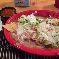 Green chicken enchiladas, fabulous.