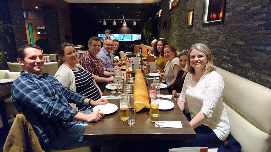 Customers enjoying our 5ft Family Dosa!