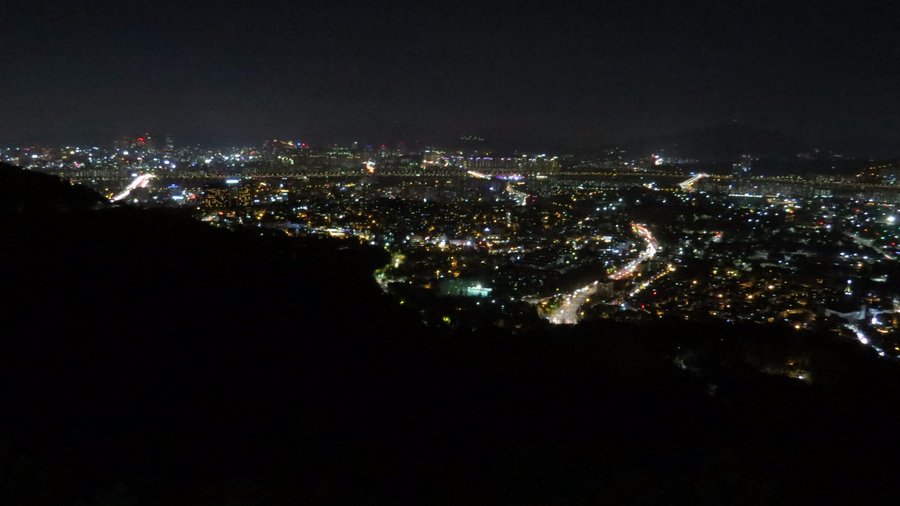 Night time Seoul city view