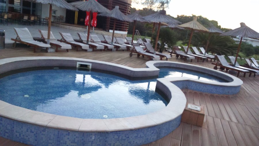Pool next to the hotel