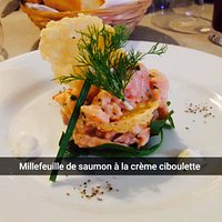 millefeuilles de saumon a la crème de ciboulette