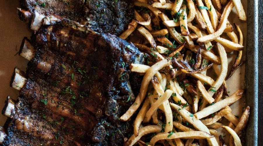 Prime Rib BBQ Bones and Hand Cut Today Fries
