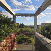 Concrete structure in the park