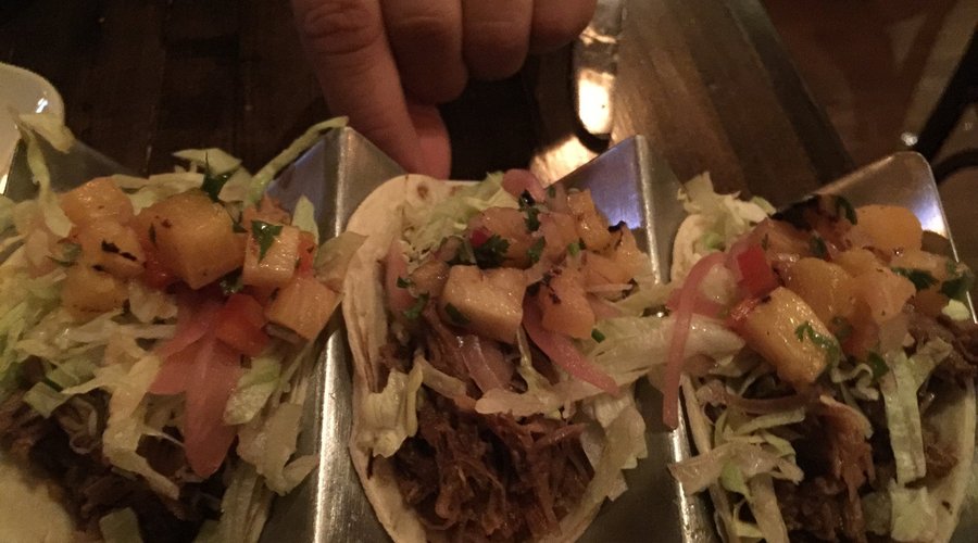 Pineapple pulled pork tacos