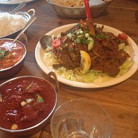 butter chicken, beef vindaloo and lamb leg special.