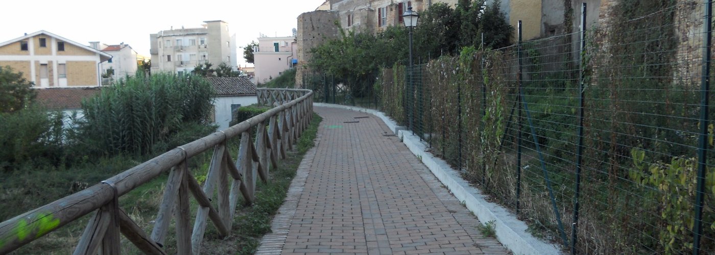 Walkway outside town wall
