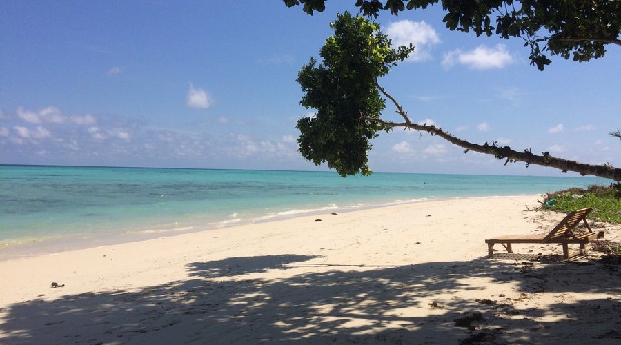 The beach in front of the resort