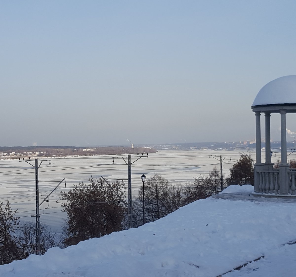 Зима Ротонда набережная Пермь