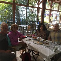 A table on the terrace