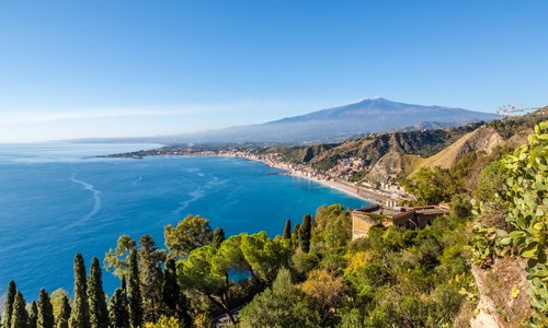 Vue Etna depuis Taormina