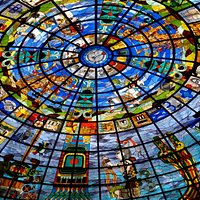Stained glass dome