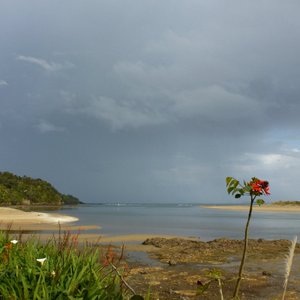 The nearby estuary