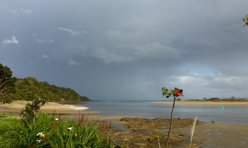 The nearby estuary