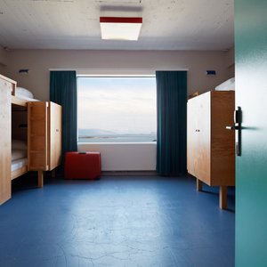 Dorm room, eight bed.