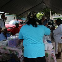 Travellers gather to get Mabel's soups.