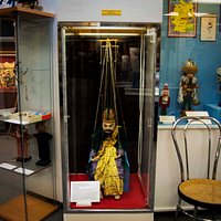 Antique puppets from all over.
