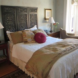 The decor fits this historic Bisbee building.