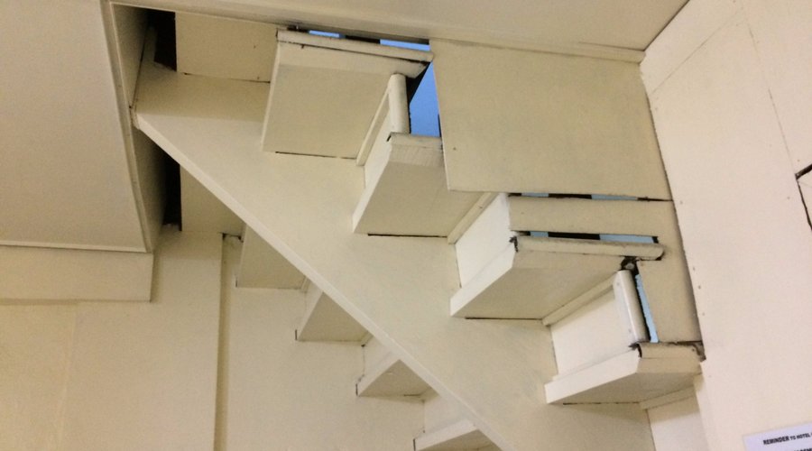 cheap attempt to cover the stairs