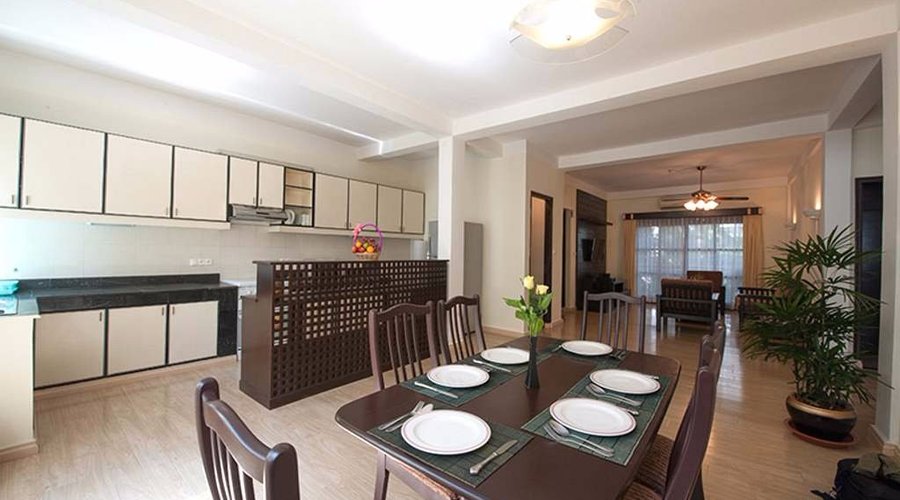Living room and kitchen
