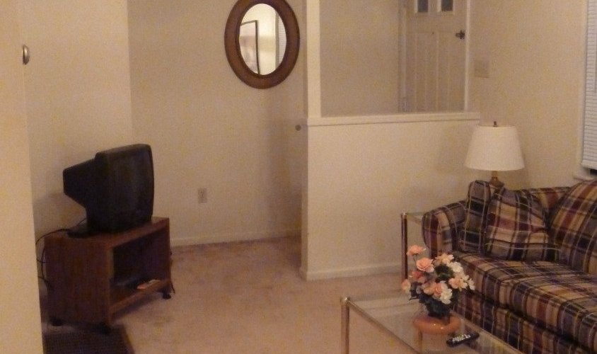 View from kitchen to entrance