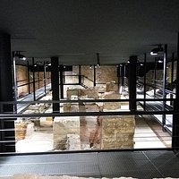 Photo of underground archaeological site situated under playground