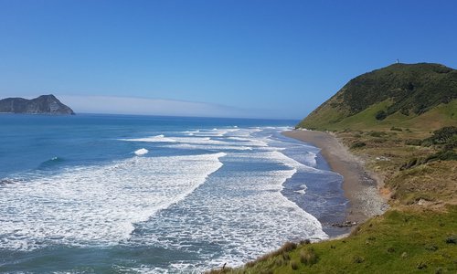Approaching East Cape. View from the road.