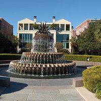 Beautiful Pineapple Fountain in Waterfront Park near the Battery.