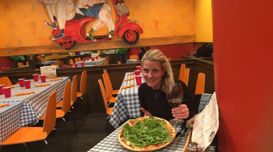Authentic Italian pizza in Mountain Village, CO. I ordered the Pizza Margherita and added arugul