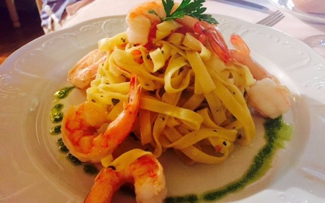 Tagliatelle con langostinos