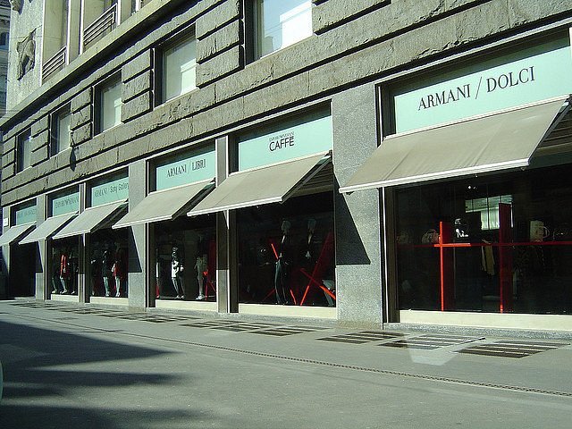 Giorgio Armani in Via Montenapoleone, Milan