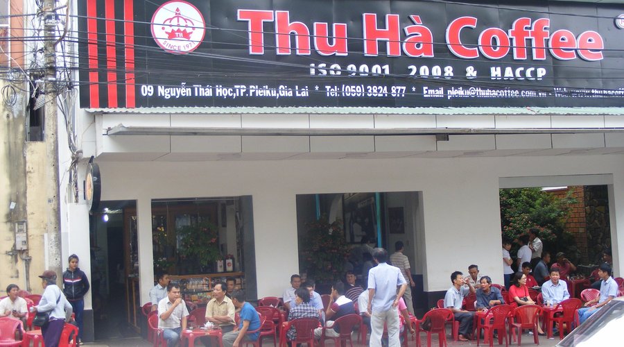 Quán cà phê Thu Hà trên đường Nguyễn Thái Học, TP Pleiku (Gia Lai).
