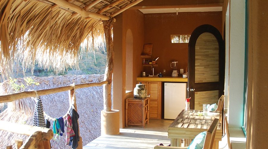 veranda with kitchenette - top room (called "Bambu")