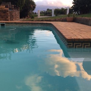 Early evening at the pool.