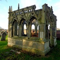 Strange structure in the churchyard.