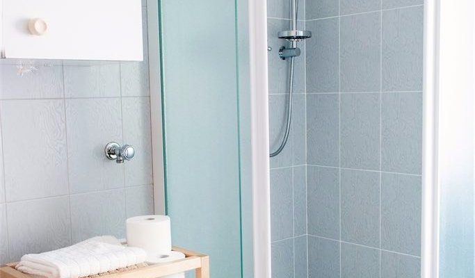 Bagno camere azzurra e verde
