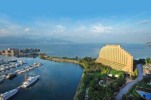 Hong Kong Gold Coast Hotel in Hong Kong, image may contain: Waterfront, Harbor, Pier, City
