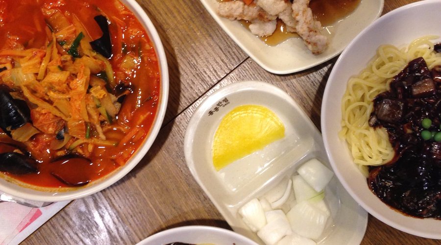 Yum!! Jajangmyeon, tangsuyok (sweet and sour pork), jampeong