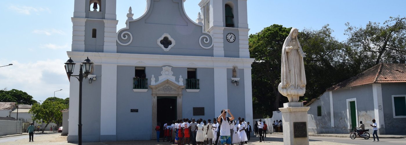 Taken in front of the church on a obvious sunny day.