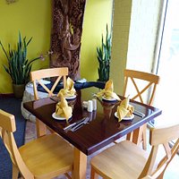 Popular Table next to our fountain